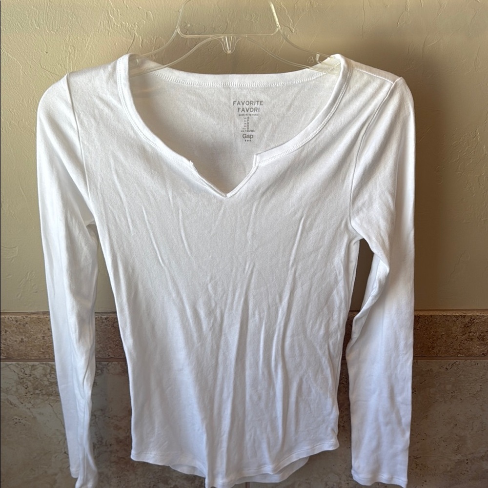 Women's Gap White Long Sleeve Top